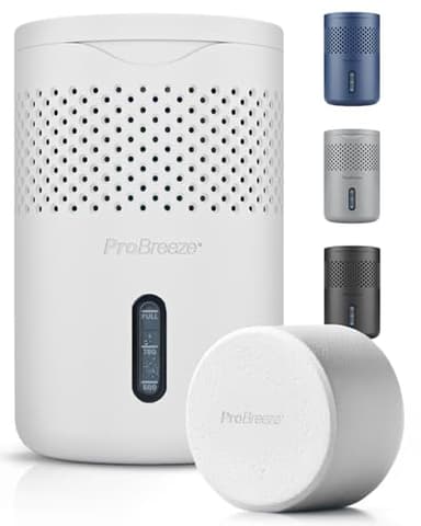Pro Breeze Osmo Deumidificatore silenzioso e ricaricabile per umidità e condensa in casa camera armadio auto – Rimuovi muffa da bagno con pastiglia da 700g – Senza elettricità