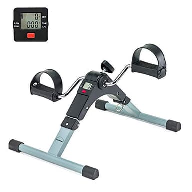 Cyclette da Casa per Allenamento di Gambe e Braccia, Pedaliera Cyclette Fitness, Pedaliera Regolabile Digitale, Pedale con LCD Display