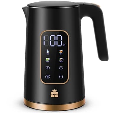 ForMe Bollitore Elettrico In Acciaio Inox 1,7 L Temperatura Regolabile da 40-100 C I Funzione di Mantenimento Caldo LED Display Digitale della Temperatura I Arresto Automatico I Teiera Senza BPA