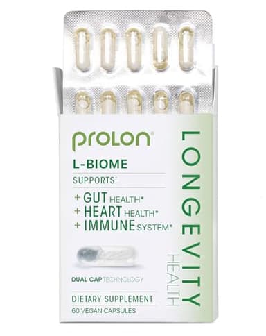 ProLon – L-Biome – 60 Capsule - Supporta Salute Intestinale- Probiotici e Prebiotici – Inulina – Lisina – Migliora la Digestione – Made in Italy