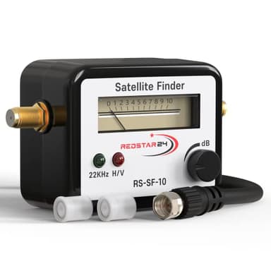 RedStar24 Satfinder | Misuratore di segnale SAT con cavo di collegamento audio & F per regolare la vostra ciotola satellitare digitale | Digital Satellites Finder