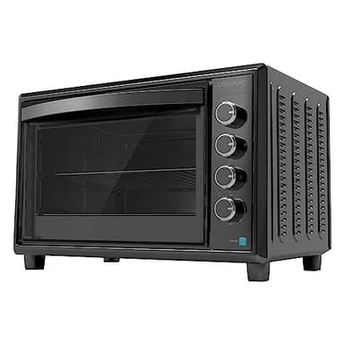 Cecotec Forno Convezione da tavolo da 60 litri Bake&Toast 6090 Black Gyro. 2200 W, luce interna, 12 funzioni, temperatura fino a 230°, porta a doppio vetro, include Rustitore girevole