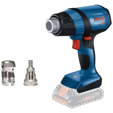 Bosch Professional 18V System Termosoffiatore a Batteria GHG 18V-50 (senza Batterie e Caricabatteria, incl. GHG 18V-50, Ugello Riflettore, 32 x 33 mm, Ugello Riduttore, 9 mm)