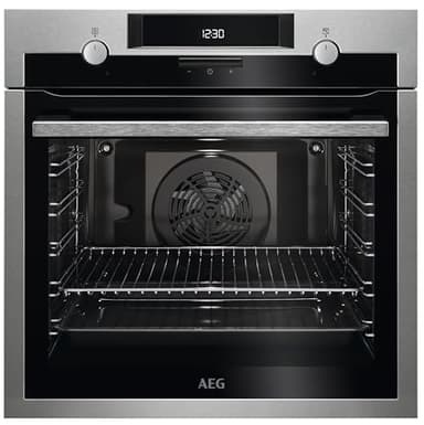 AEG Forno da Incasso Multifunzione Serie 6000 SurroundCook, Capacità 72 Litri, BEE431011M, Classe A, Funzione Aqua Cleaning, display LED, Sistema di ventilazione ThermiC°Air, Acciaio
