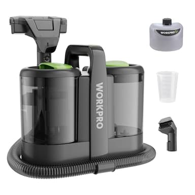 WORKPRO Lavatappeti Portatile 450W, Lava Tappezzeria, Pulitore Tappezzeria, Ideale per Pulisci Scale, Divano, Sedili Auto, Moquette e Tappeti, lava Divani