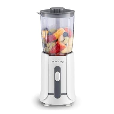 Innoliving Frullatore da Tavolo con Bicchiere Graduato INN-697, Potenza 300W, 4 Lame in Acciaio Inox, Capacità 500ml, Piedini Antiscivolo e Guarnizione Antigoccia