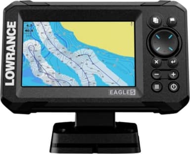 Lowrance Eagle - Ecoscandaglio GPS Chartplotter, Varie Dimensioni, Per Pesca, Profondità, ProFishing(5",Sonda HDI 50/200)