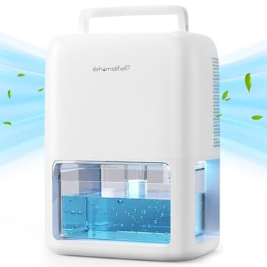 QEXREED Deumidificatore Casa 1800 ml, Semiconduttore Doppio, Muffa e Umidità Silenzioso Deumidificatori, Autospegnimento, Portatile,2 Modalità, Camera, Bagno