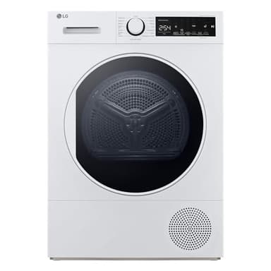 LG RH80M3AV6R Asciugatrice a Carica Frontale 8 kg, Serie M3, Classe A++, 600 x 850 x 610 mm, Condensazione con Pompa di calore, Ciclo Igiene, Sensore Asciugatura, Refrigerante R290, Bianca