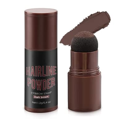Polvere per Attaccatura dei Capelli, Copertura dell'attaccatura dei Capelli Impermeabile/Resistente Sudore, Ombretto Correttore per Coprire Radice Capelli Riempire Capelli Diradati (Dark Brown, M)