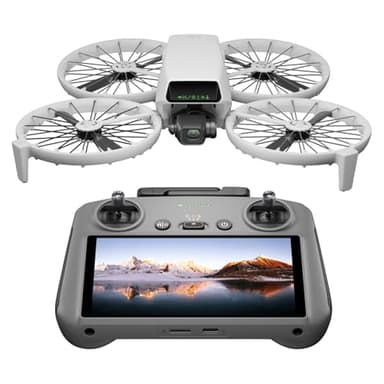 DJI Flip (RC2 con schermo), drone Follow Me con fotocamera UHD 4K per adulti, < 249 g, stabilizzatore a 3 assi, trasmissione video da 13 km, decollo dalla mano, 31 minuti di autonomia di volo