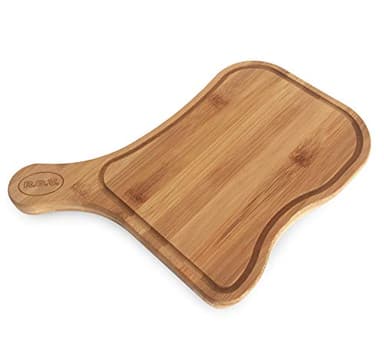 RGV 701861 Tagliere per Affettatrici Elettriche, Piedini Antiscivolo, 300 x 242 mm, Legno Naturale Bamboo