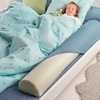BANBALOO-Barriera di sicurezza anticaduta per letto da bambino-Ringhiera di schiuma antiscivolo trasportabile da Viaggio-Sponda letti matrimoniali ribaltabili 150 180 e Montessori-Lettino guardrail.