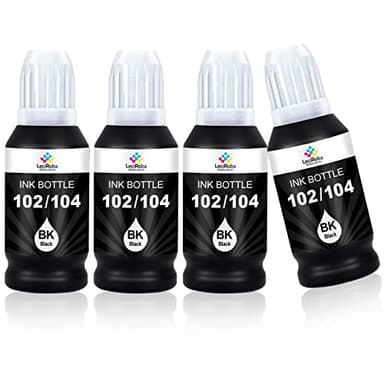 LeciRoba E-104 per epson 104 103 102 Ecotank Multipack use with ET-2710 ET-2711 ET-2712 ET-2714 ET-2715 ET-2720 ET-2721 ET-2726 ET-2810 ET-2810 5 ET-2 820 ET-2821 ET-2825 ET-2826 ET-4700 ET-4800 (4PK)