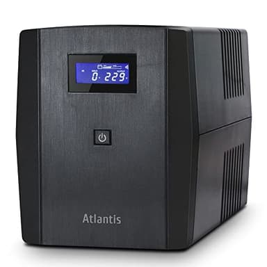 Atlantis OnePower S2001, UPS Line Interactive 2000VA/1200W, AVR, Onda PseudoSinusoidale, 4 prese IEC+1 presa Schuko, 2 Batterie 12V 10Ah, Licenza software UPSilon 2000 inclusa