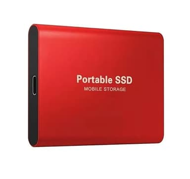 Generico SSD Portatile da 1TB ad Alta Velocità per Laptop/PC/Ipad, Archiviazione Mobile (red, 1, TB)