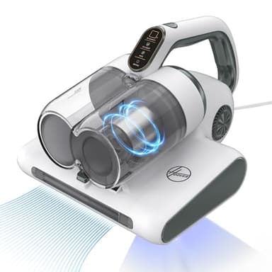 Hoover HMC510UV Battimaterasso Motorizzato, sensore polvere, rimozione acari, luce UV-C, Antiallergico, Antibatterico, Funzione di Asciugatura, Prevenzione Muffa, leggero