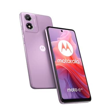 Motorola Moto E14 (2/64GB, batteria 5000 mAh, display 6.56'' HD+ 90Hz, fotocamera 13MP, processore UNISOC® T606, Dual SIM, Android 14(Go edition)), Orchid Bloom