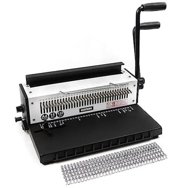 RAYSON Rilegatrice Spirale Metallica, Rilegatura di 130 Fogli, Passo 3:1, 34 Fori, A4, Robusta Struttura in Metallo, TD-1500B34