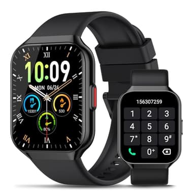 Smartwatch Uomo Donna, 1.96" HD Orologio Smartwatch con Effettua/Risposta Chiamate, 113+ Sportive Smart Watch con 24H Cardiofrequenzimetro/Sonno/Contapassi/SpO2, IP68 Orologio Fitness per Android iOS