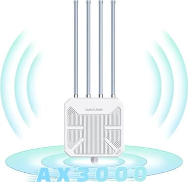 WAVLINK Ripetitore WiFi lungo raggio WiFi esterno potente amplificatore segnale WiFi antenna WiFi Extender WiFi 6 Wavlink AX3000 Mesh, Outdoor PoE punto di accesso WiFi, per grandi spazi remoti