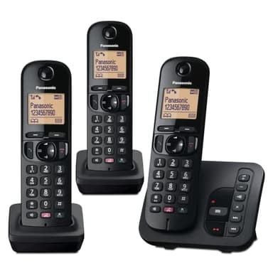 Panasonic Telefoni cordless digitali KX-TGC263E: segreteria telefonica con autonomia 18 minuti, pulsante di blocco chiamate dedicato, display a matrice di punti di facile lettura e vivavoce