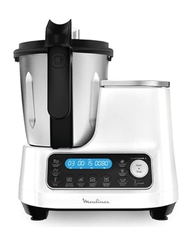 Moulinex Robot da cucina multifunzione ClickChef 3,6L White 5 programmi automatici 5 velocità funzione timer