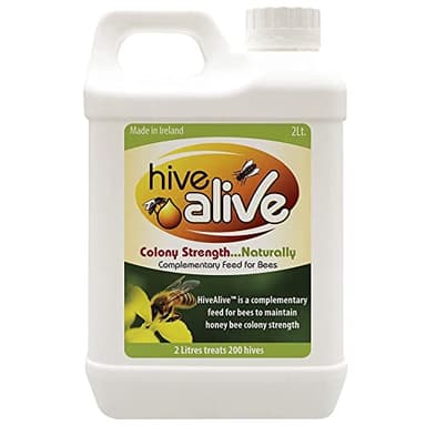 HIVE ALIVE Integratore per Alimentazione Api - Prodotto Apicoltura Liquido per Api Mellifere - Migliorando la Salute delle Colonie e Aumentando la Produzione di Miele (2L, 200 Alveari)
