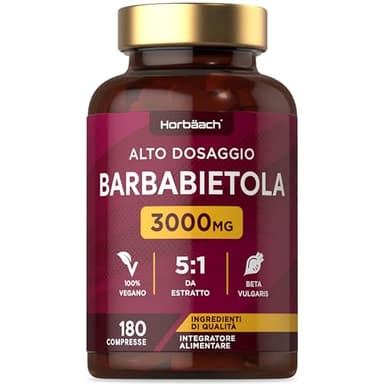 Barbabietola Rossa Compresse 3000mg | Beet Root Supplement | Booster Superfood di Ossido Nitrico | 180 Compresse Vegane | di Horbach