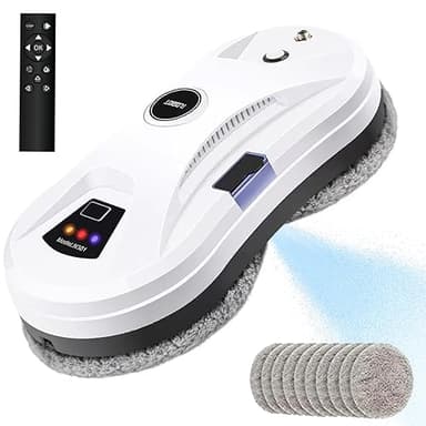 Robot Lavavetri, Lavavetri Elettrico con Getto automatico Spruzzo Lavavetri Elettrico con Telecomandato Robot lavavetri Elettrico 5600pa Forte potenza di aspirazione per grandi finestre esterne