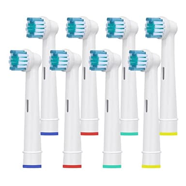 Testine Spazzolino Ricambio Per Oral B - adatto spazzolino elettrico Oral-B Sensitive, Crossaction, Professional Care, Vitality, ecc - Di HSYTEK (8-PACK)