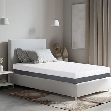 TANHK Materasso Memory Made in Italy | Ortopedico Medio Rigido | Sistema di Alleviamento dei Punti di Pressione | Anallergico, Antibatterico e Antiacaro | Traspirante (Materasso Memory, 90 x 190)