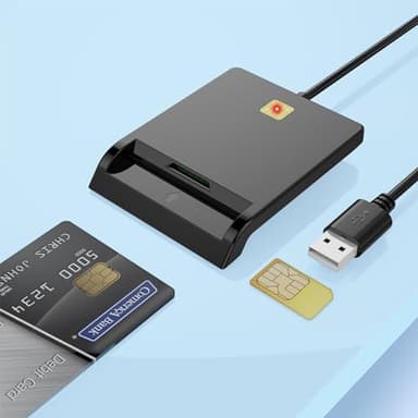 Lettore Smart Card Carta Identità Elettronica, Firma Digitale e CRS CNS, Tessera Sanitaria Carta, CAC Dod, Nazionale dei Servizi TS-CNS, attivazione SPID, Compatibile HBCI, Plug & Play, Driver Free