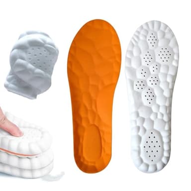 Solette in Memory Foam 4D Con Supporto per Arco Plantare,Solette Ortopediche,Soletta Ortopedica Sport Solette,Inserti per Scarpe da Ginnastica Scarpe Sportive,Comode per Ammortizzazione (35-36)