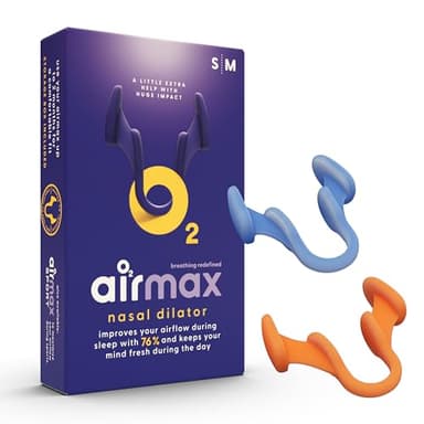 Airmax® | Dilatatore nasale contro la congestione nasale | La respirazione attraverso il naso | anti russare | Pacchetto misura garantita - dimensioni piccole e medie - consigliato dai medici