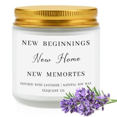 Ronoza Regalo di inaugurazione della casa, candela profumata in vetro, regalo di inaugurazione della casa, regalo per la casa, regalo per l'inaugurazione della casa, nuovo regalo per la casa (lavanda)