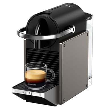 Krups XN306T10 Nespresso Pixie, Macchina da Caffè Capsule, 2 Scelte di Caffè, Design Industriale, Risparmio energetico, Capsule Riciclabili, Verde Scuro