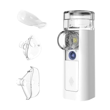 mini Air 360+ Aerosol Mesh | Distribuito da OMRON | silenzioso portatile per adulti e bambini | Due maschere e boccaglio inclusi | Per alleviare tosse e raffreddore | Ricaricabile tramite micro-USB