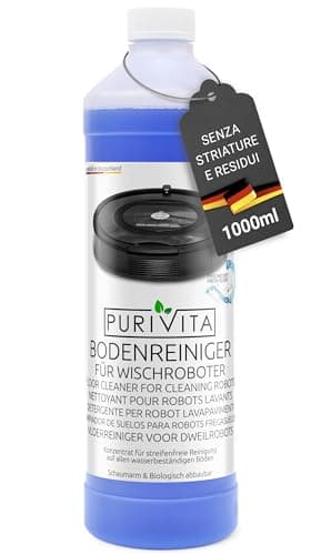 Detergente Robot Lavapavimenti Concentrato - 1000 ml per una pulizia senza aloni e sostenibile - Adatto a TUTTI i robot pulitori con funzione di lavaggio e aspirazione