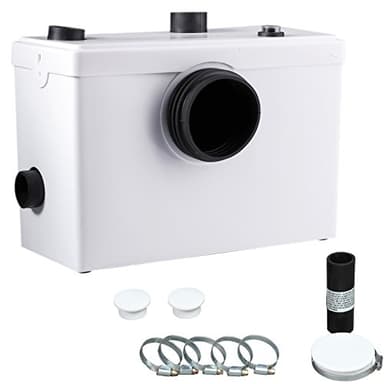 Aquamach Trituratore Maceratore per WC 600W - Lame Acciaio Inox per Lavabo Bidet Doccia 3 attacchi disponibili