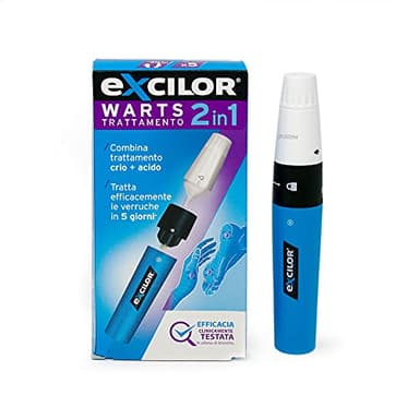 Excilor Warts Trattamento 2 in 1 - elimina le Verruche di mani e piedi in soli 5 giorni - azione combinata di Crioterapia e Acido Tricloroacetico in gel
