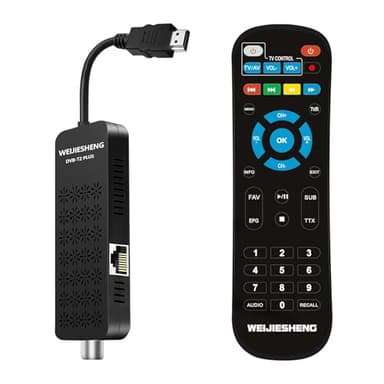 Decoder DVB-T2,Decoder Digitale Terrestre 2024, HD1080P H265 HEVC Main 10-Bit,Supporta le Funzioni Ethernet/USB WiFi/Proiettore/PVR/Multimedia[Telecomando 2 in 1 con controllo TV]