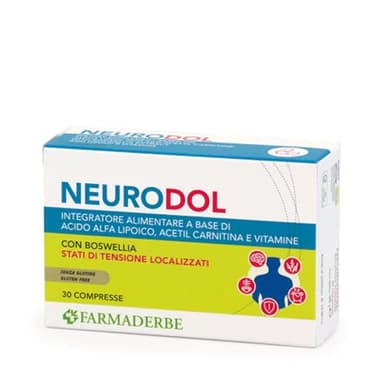 Farmaderbe Neurodol Acido Lipoico Integratore Sistema Nervoso, 30 Compresse
