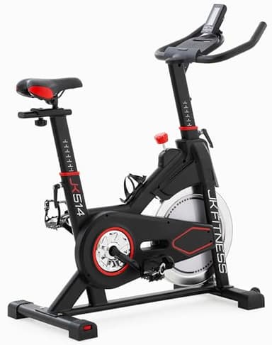 JK Fitness【Indoor Bike JK 514 Spin Bike Magnetica】Cyclette da Spinning [Volano 18 kg] Resistenza Manuale, Display LCD, Sella/Manubrio Regolabili, Cinghia Silenziosa, Home Training