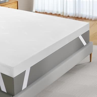 BedStory 10cm Topper Matrimoniale in Memory Foam con Profumo di Lavanda, Coprimaterasso con Angoli Elastici, Morbido e Lavabile (160x190x10 cm）