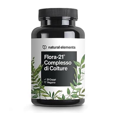 Complesso di colture – 21 ceppi batterici + inulina organica – 180 capsule rivestite di enterico – Testato in laboratorio, vegano, ad alto dosaggio