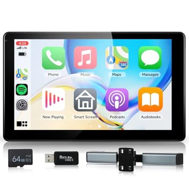 Monitor Poggiatesta Schermo Auto 9 Pollici Touch Screen Sedile Posteriore Bluetooth TV Schermo Auto con CarPlay Wireless Android Auto con USB/SD Super Link, Bluetooth Radio FM per Poggiatesta Hodozzy