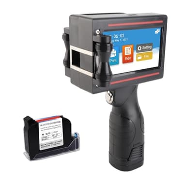 Stampante a getto d'inchiostro portatile,Stampante a getto d'inchiostro portatile Stampante a getto d'inchiostro ad alta definizione con touch screen a LED da 4,3 pollici