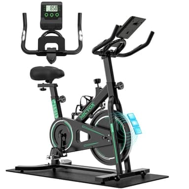 Micyox Cyclette Professionale, Cyclette Magnetica da Camera con Volano da 12kg, Sensore Pulsazioni, Supporto per iPad, Cyclette da Casa