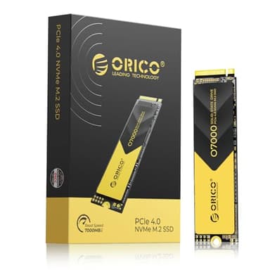 ORICO M2 SSD 1TB, NVMe SSD M.2 con Dissipatore, PCIe 4.0 x 4, fino a 7000MB/s, SLC Cache 3D NAND, SSD Interno M.2 2280 per PS5, PC Desktop e Laptop-O7000